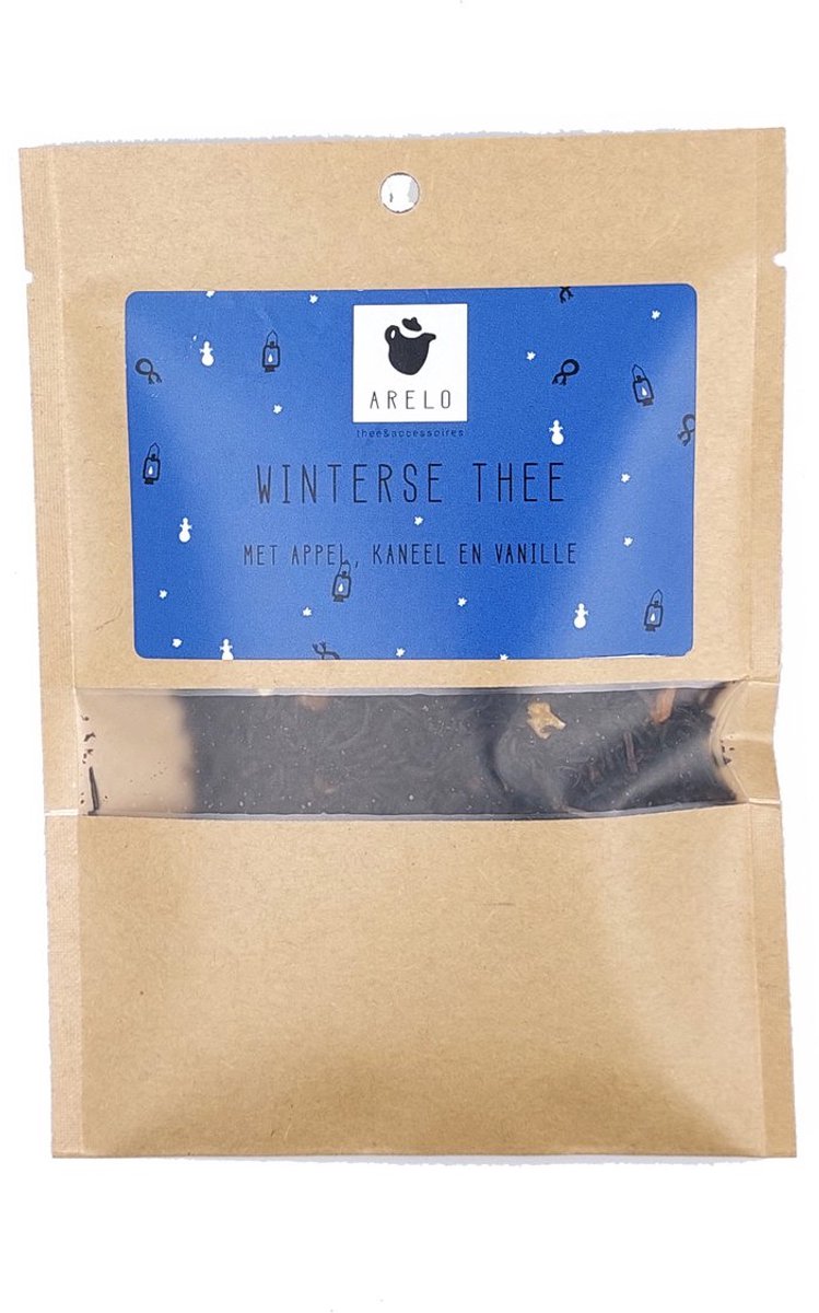 Arelo - Losse thee - pakket - cadeau - Winterse thee - theelepelzeefje voor losse thee