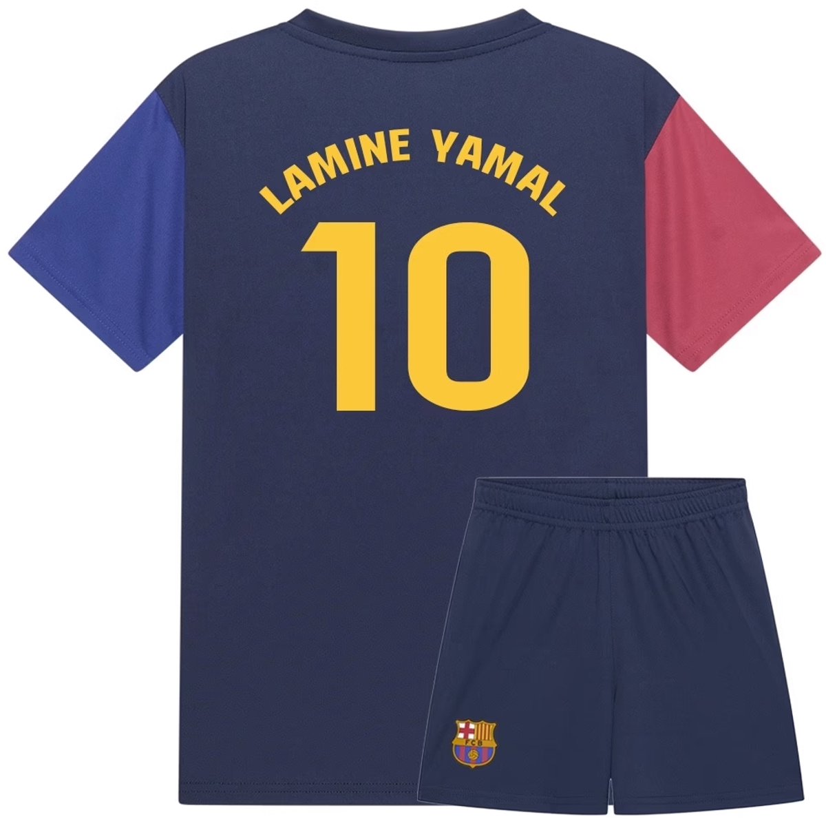 Lamine Yamal FC Barcelona Voetbaltenue - Voetbal Tenue Kinderen - Shirt en Broekje - Jongens en Meisjes -- Maat 140