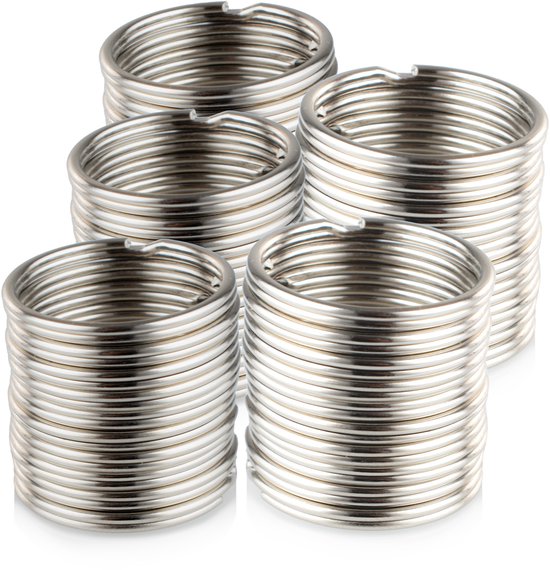 Porte - clés - 30 mm - Bagues - Porte - clés Bagues - 20 pièces - Argent