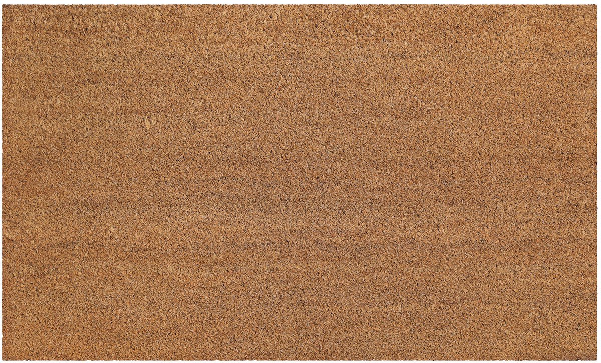 Wecon home - Coco Mat - Deurmat - 40x60 cm - beige - Effen Kokosmat – Onderhoudsvriendelijk, Vuilafstotend, Stevig & Duurzaam, Antislip Coating – 100% Kokos – Geschikt voor Binnen- en Tussenruimte