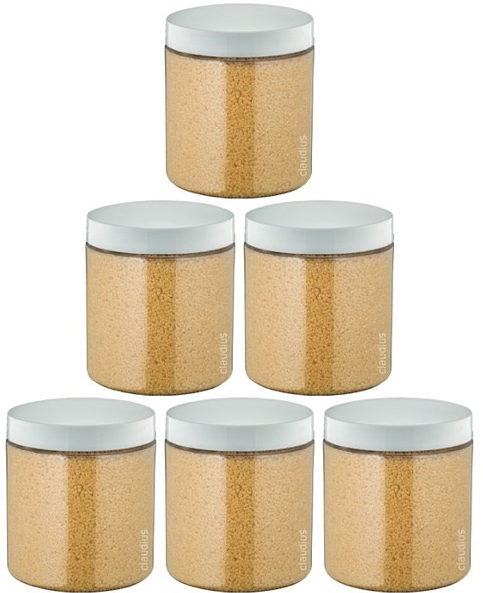 Badkaviaar Zen Moment - 200 gram - Pot met witte deksel - set van 6 stuks - bad parels voor in bad