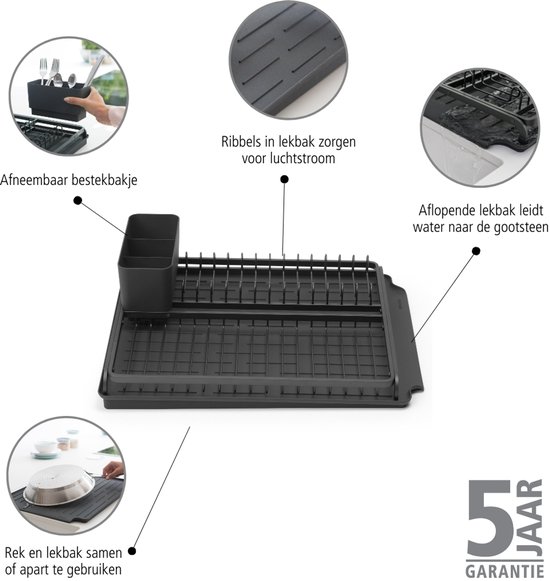 Brabantia SinkSide égouttoir - Dark Grey