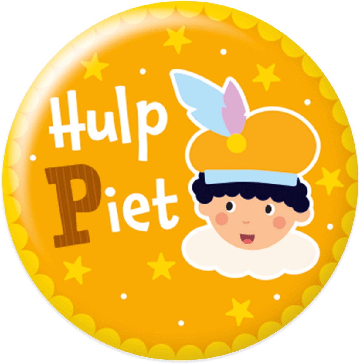 BTH - Buttons - Hulp-Piet - Badge - Speld - Sinterklaas - Decoratie - Button - Sinterklaas Cadeautjes - Sint - Broche