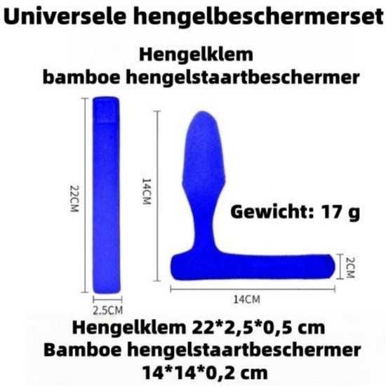 3-delige hengelriemen - Klittenbandriemen met capuchon - Elastische hengelriemen - Geschikt voor antislip hengelbanden, visgerei, kunstaasriemen - Rood, blauw, zwart — afbeelding 2