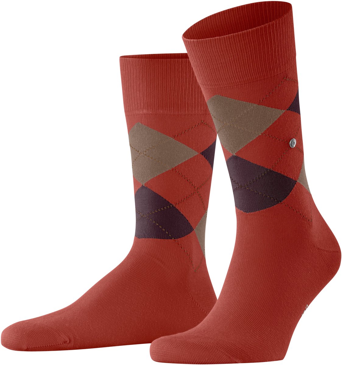 Burlington King gedessineerd katoen sokken heren rood - maat 40-46