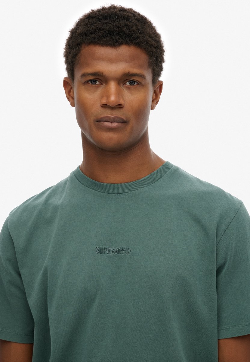Superdry T-shirt met micrologo Heren T-shirts Groen
