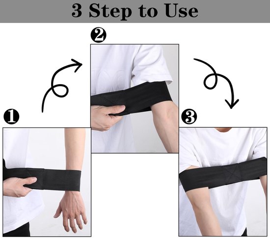 2-stuks Golf Swing Training Band - Elastische golf trainingshulpband - Golf pols correctie trainer - Swing correctie armband - Draagbare golf swing band - Unisex - Verbeter je swingvorm - Perfect voor beginnende golfers - Wit van MM Brands — afbeelding 3