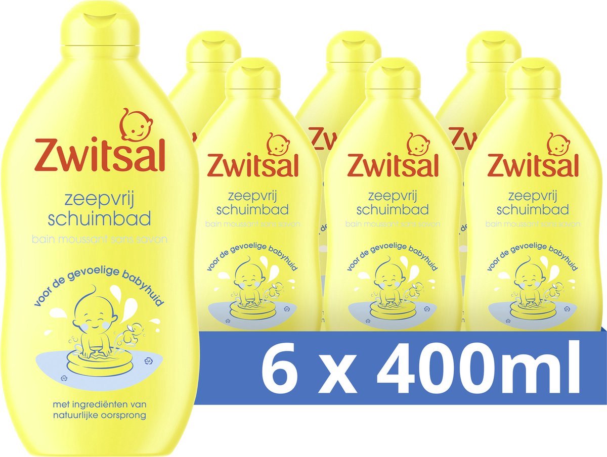 Bol.com Zwitsal Zeepvrij Schuimbad - 6 x 400 ml - Voordeelverpakking aanbieding