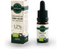 Organische CBD Olie 12% - Full Spectrum - Vegan - 100% Natuurlijk - Nieuw