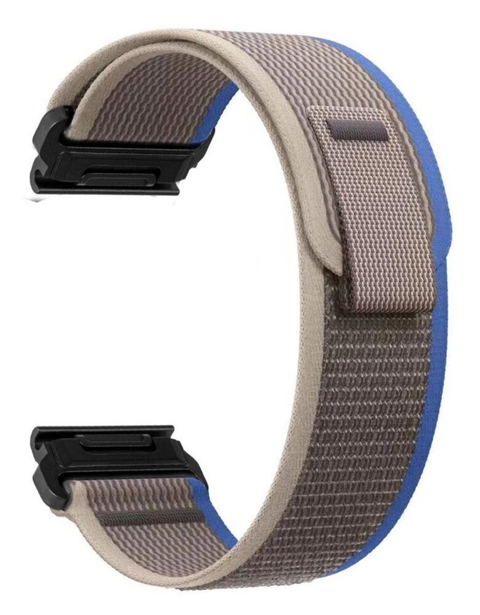 Universeel Horloge Bandje - Smartwatch Bandje 22MM - Verstelbaar - Nylon - Trail Loop - Blauw