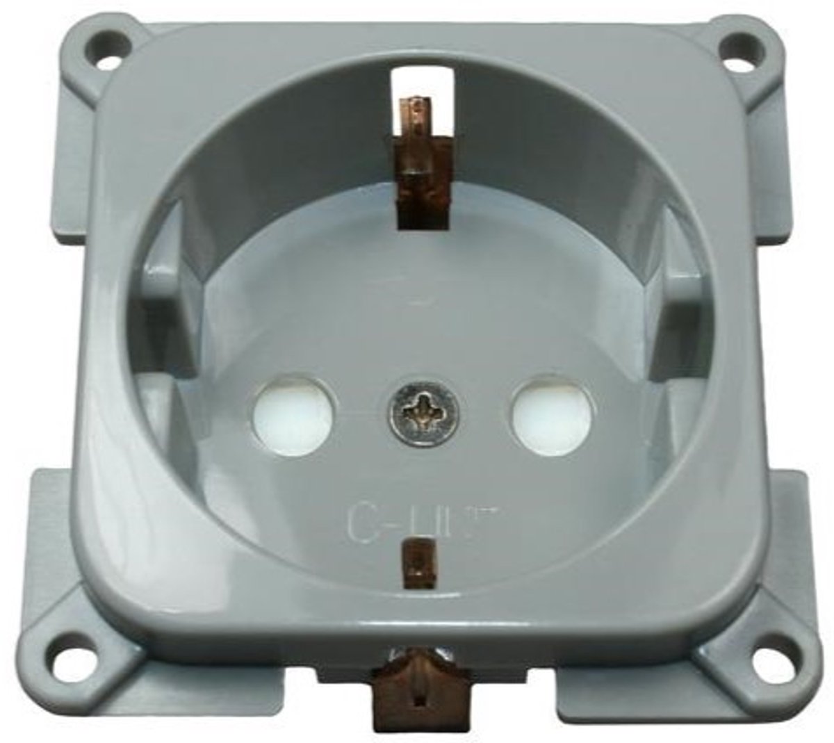 Wandcontactdoos 230V C-line Grijs
