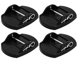 Steunplaten voor uitdraaisteunen rond – set van 4 stuks