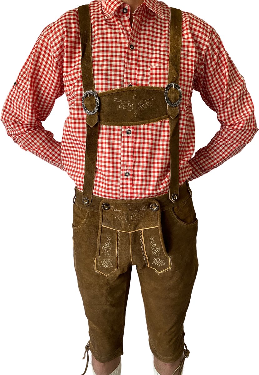 Trachten-Shop Lederhose Völler – Maat XL – 100% Echt Leder