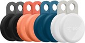 Chipolo LOOP – Bluetooth Tracker & KeyFinder – Oplaadbaar & Waterdicht - Compatibel met Apple Find My & Google Find Hub – 125 dB – Charcoal & Chalk & Navy & Coral - 8 Pack