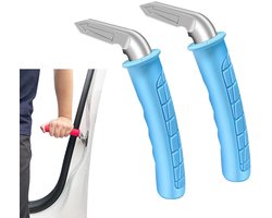 2 Stuks - Autodeurgreephulp - Autodeurgreep voor Ouderen - Steunstang voor de Deurgreep - Ruitenbreker - Ergonomie - Geschikt voor alle Voertuigen - Geschikt voor Ouderen, Postoperatieve Patiënten en Mensen met Beperkte Mobiliteit - Cadeaus - Blauw