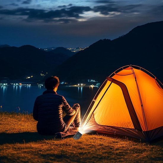 Elektrische luchtpomp - 2400 mAh - Oplaadbare elektrische pomp - Elektrische Luchtpomp met LED Campinglamp - Ultralichte draagbare luchtpomp - Voor opblaasbaar zwembad, drijvende luchtmatras, zwemring, vacuüm opbergzak - Buitenkampeerluchtpomp - Opbl van Merkloos — afbeelding 3
