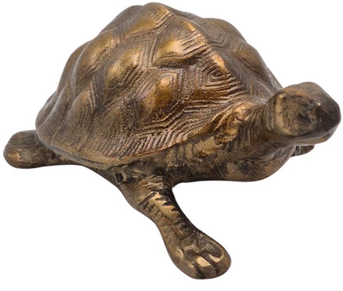Urnenspecialist - Schildpad - Urn - Antiek Goud - Gold - Dieren urn - Crematie As - Crematie Urn