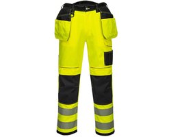 Portwest PW3 Hi-Vis Werkbroek met Holster Pockets T501 - Geel/Zwart - 36