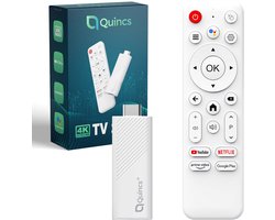 Quincs® Android TV Stick - Chromecast - Google TV streamer - TV smart stick - 4K Streamer