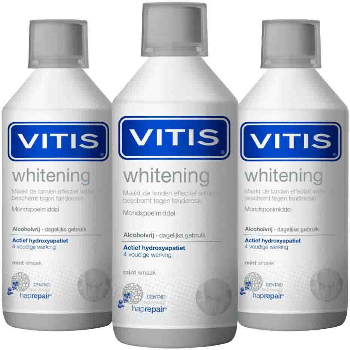 Vitis Mondwater Whitening - 3 x 500 ml - Voordeelverpakking