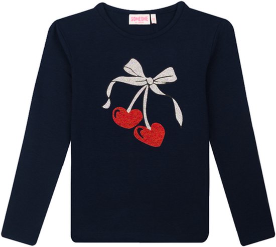T-shirt Filles Someone FRANCES-SG-03-B - BLEU MARINE