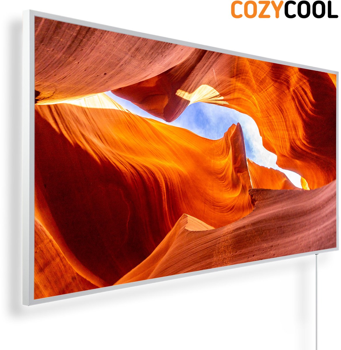 Infraroodpaneel met afbeelding | Antelope Canyon in het Navajo reservaat Arizona | 1200 Watt | Witte lijst | Infrarood verwarmingspaneel | Infrarood paneel | Infrarood verwarming
