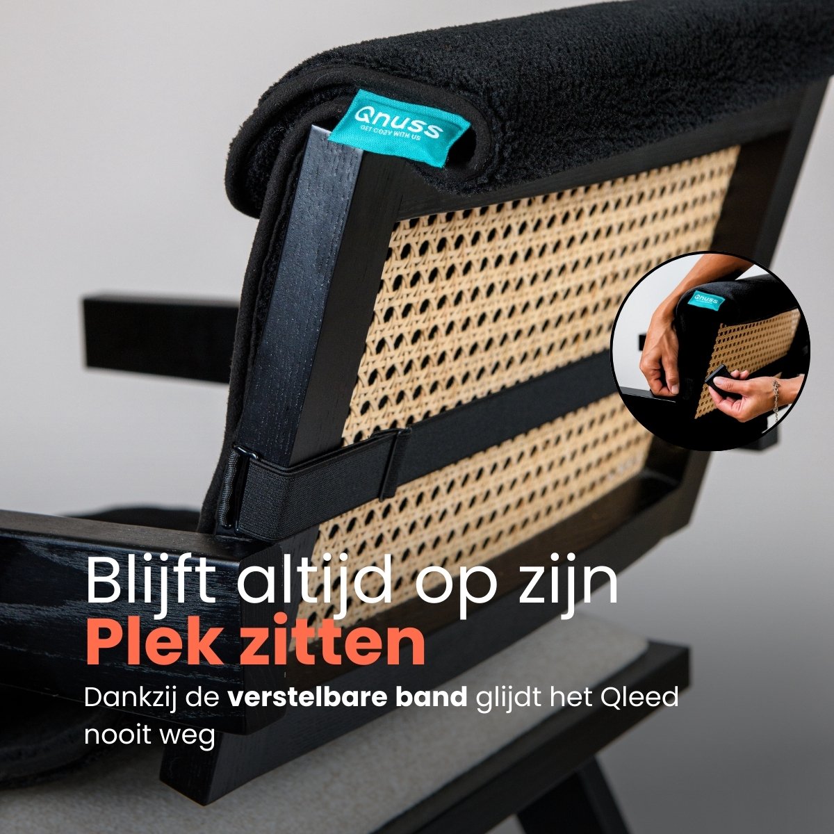 Qnuss Infrarood Warmtedeken Draadloos 135x45 cm Zwart met - afbeelding 3