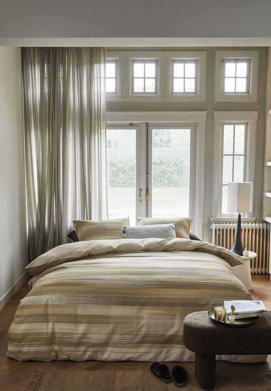 Beddinghouse Elie dekbedovertrek - Tweepersoons - 200 x 200/220 cm - Naturel van Merkloos — afbeelding 2