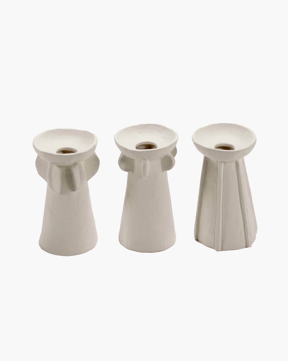 Serax - Marie Michielssen Marie - Vaas Assortiment - Beige - 8 Ø - H 14cm - 3 stuks
