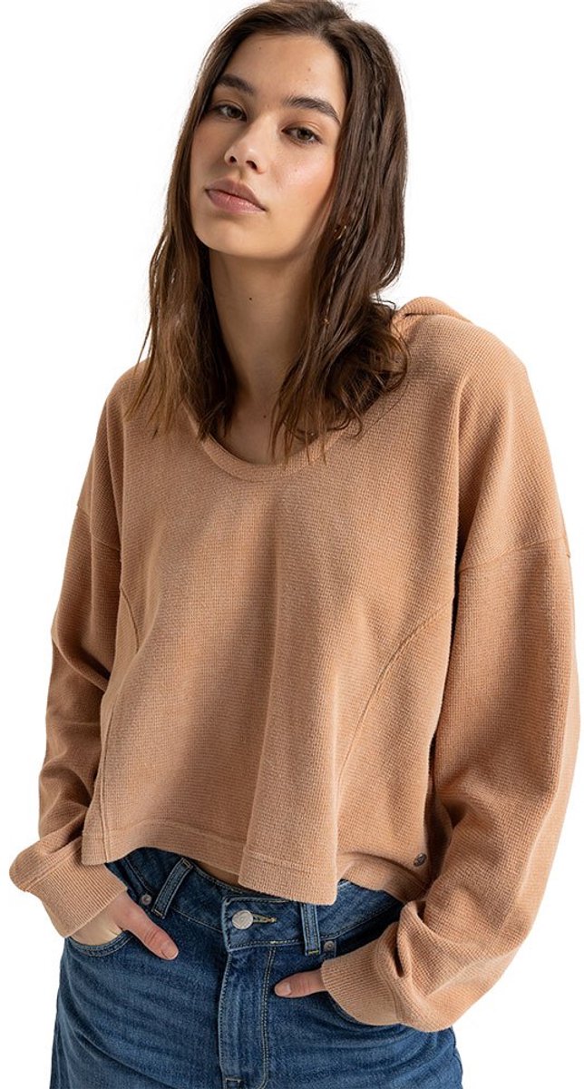Roxy Notice Me T-shirt Met Lange Mouwen XS Vrouw Camel