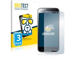 BROTECT - Screenprotector voor Samsung Galaxy S5 Mini - Folie Beschermfolie Beschermglas transparant (3 Stuks)