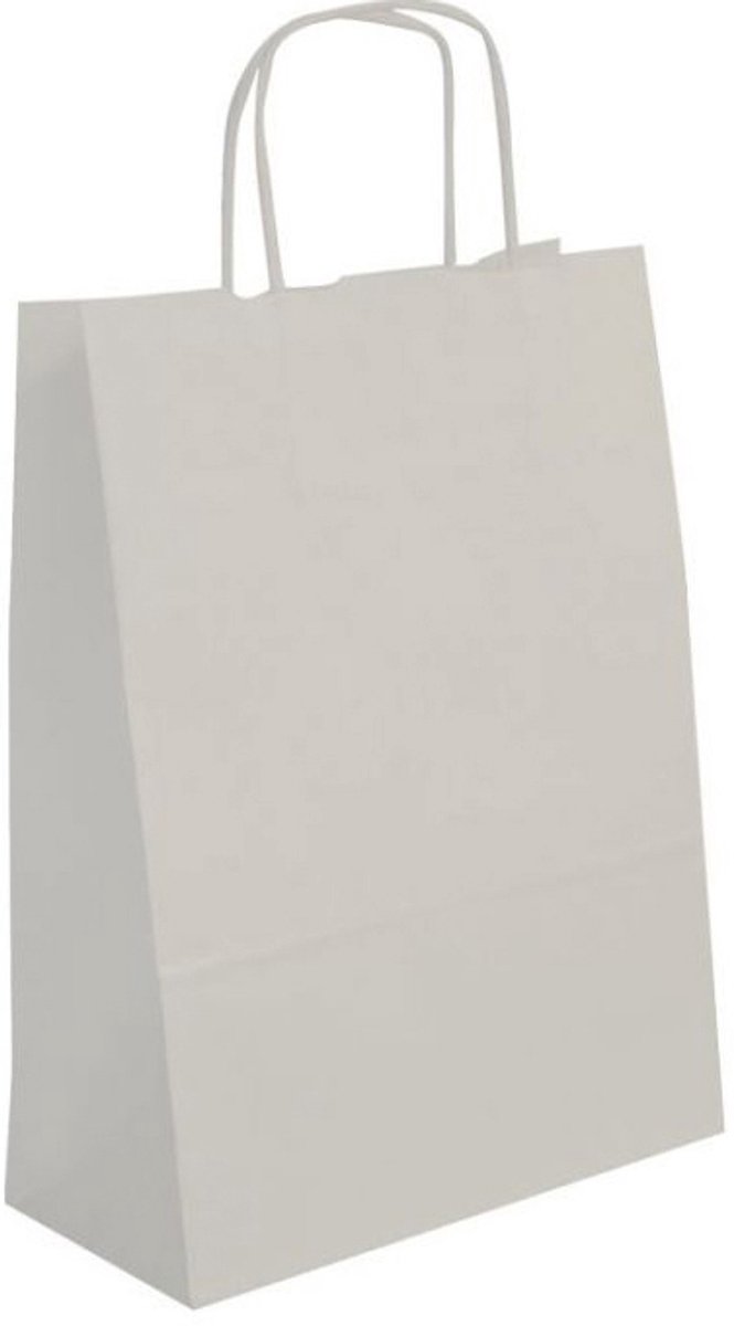 APLI papieren draagtassen kraft middelgroot bruin, 50 stuks