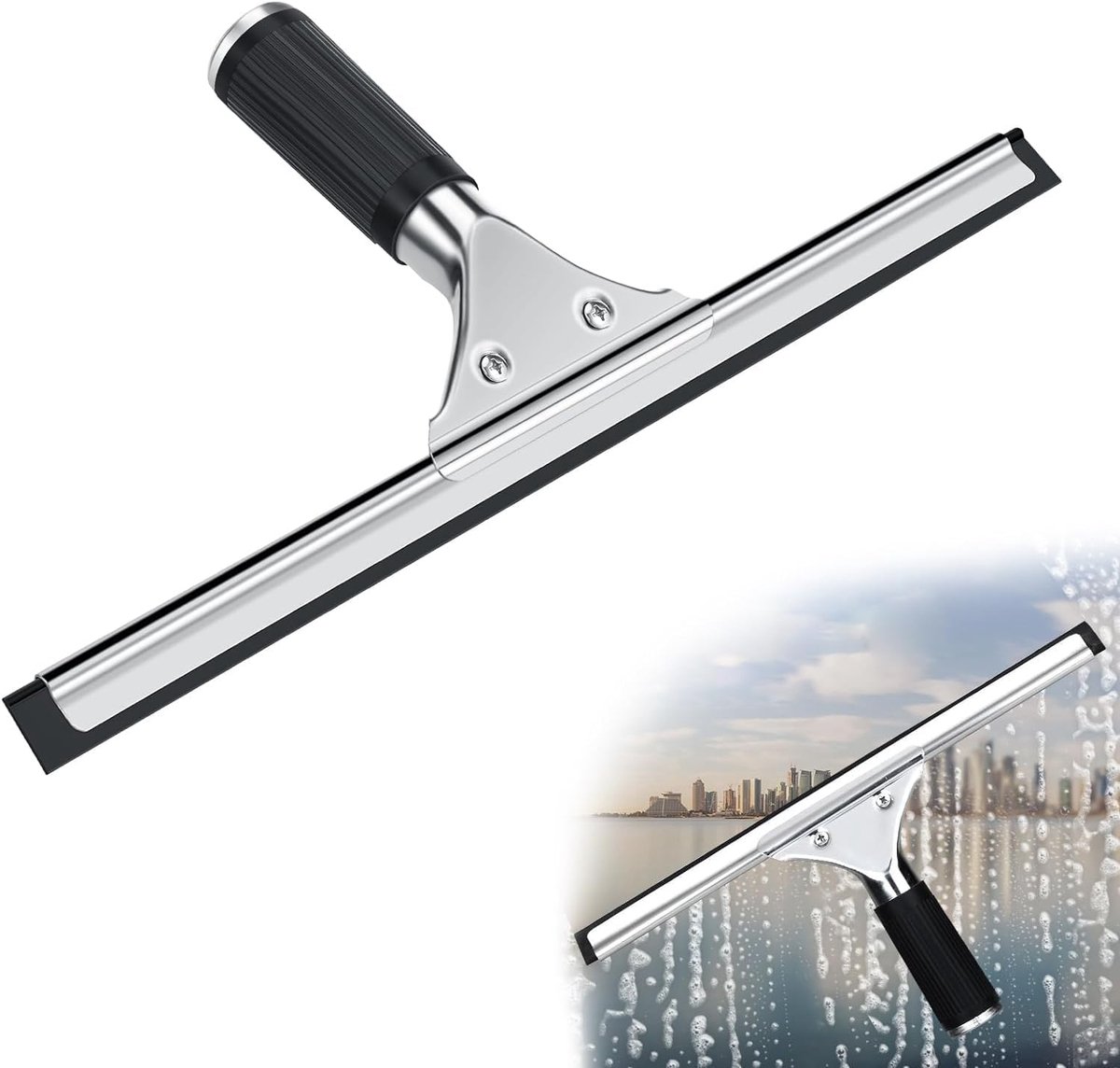 Professionele raamwisser voor douche, badkamer en glasreiniging - 25 cm