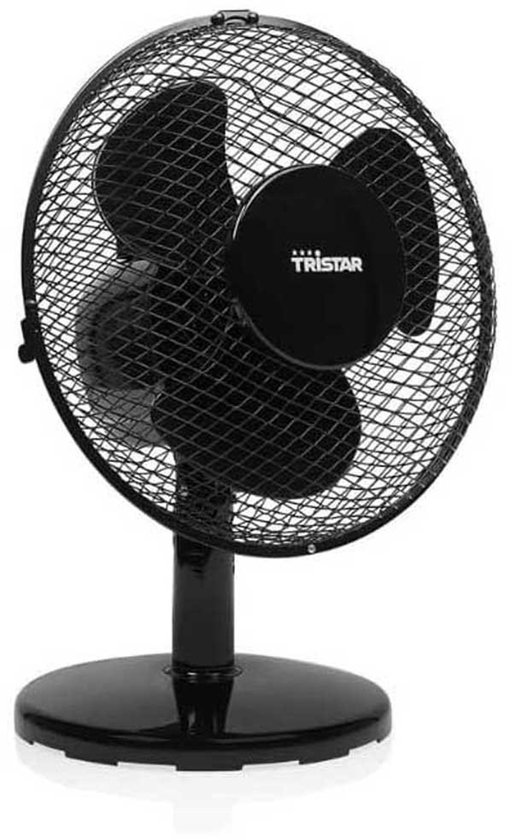 Tafelventilator Tristar 23 cm zwart, 2 snelheden, 30W, zwenkfunctie 85°, lichte draagbare ventilator