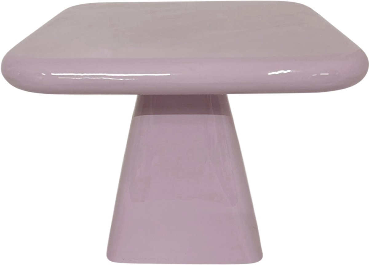 by Mooss - Enamel - Salontafel - Lila - Licht Paars - Light Purple - Medium - 41.00 x 41.00 x 39.00 cm - Hoogglans - Metaal