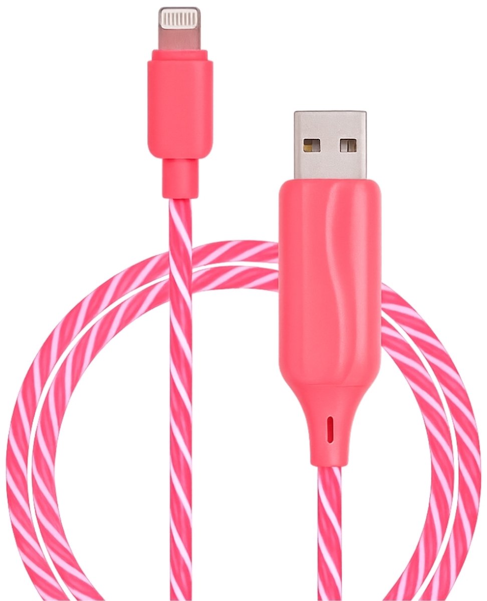 Doppler I-cable Oplaadkabel - Micro USB, LED-verlicht, Roze - Oplader kabel geschikt voor iPhone