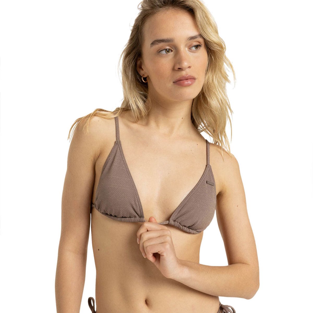Roxy Lasca Tiki Tri Bikinitop XS Vrouw Deep Taupe