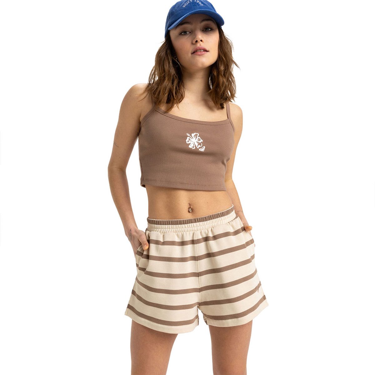 Roxy Perfect Korte Sportbroek XS Vrouw Portobella Small Stripe