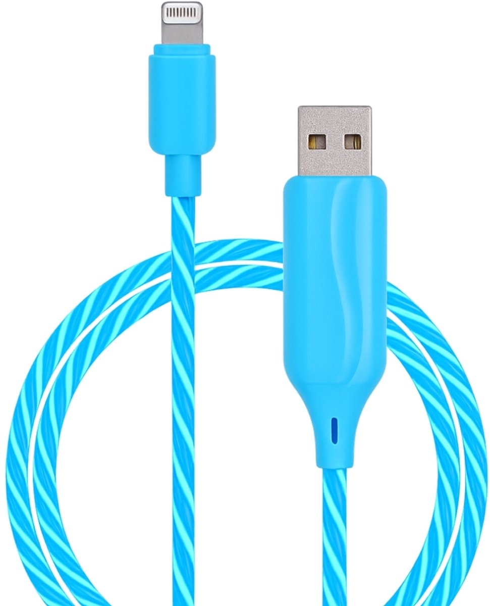 Doppler I-cable Oplaadkabel - Micro USB, LED-verlicht, Blauw - Oplader kabel geschikt voor iPhone
