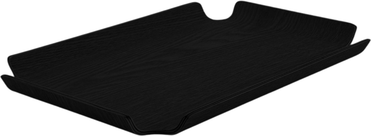 XLBoom Deck Tray 30x20cm Zwart – Houten serveer- en display tray – Verkrijgbaar in Oak | Walnut | Black – Design dienblad met antislip & stapelbaar