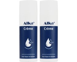 Alka® Crème - Basische Crème pH 8.2 - 2 x 50 ml - Verzorgende en Voedende Crème - Voor ieder huidtype - Vegan - Aluminium- en parabenenvrij