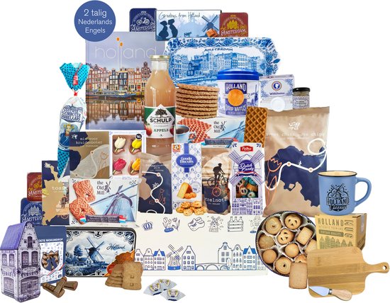 Kerstpakket - Geschenkpakket - Holland Pakket 5 XXL - CadeauPakket met diverse Hollandse lekkernijen en cadeautjes
