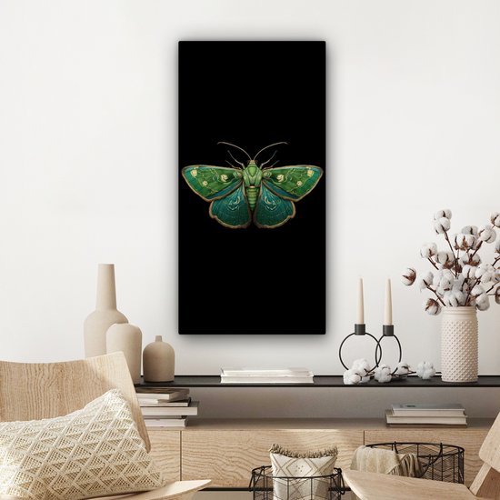 Tableau sur toile 40x80 cm - Décoration murale exclusive Mot - Vibrant - Vert - Décoration murale salon - Décoration chambre à coucher - Accessoires de chambre - Tableaux sur toile