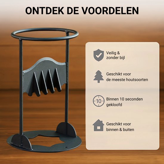 KanFix Houtklover voor Aanmaakhout - Houtsplijter - Houtkliever - Kloofwig - Kloofmachine - Openhaard Gereedschap - Kliever van Kreator — afbeelding 4
