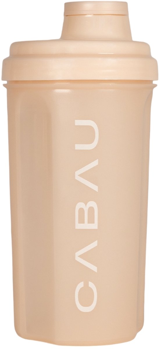 Cabau Shakebeker Beige (700 ml) - BPA-vrij - Klontvrij inclusief zeef - Proteïne Shaker - Voor jouw eiwit-en maaltijdshakes - Vaatwasser vriendelijk