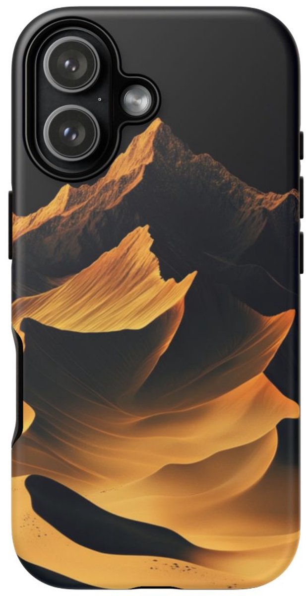 Gouden Gradient Berglandschap – Telefoonhoesje Geschikt voor iPhone 17