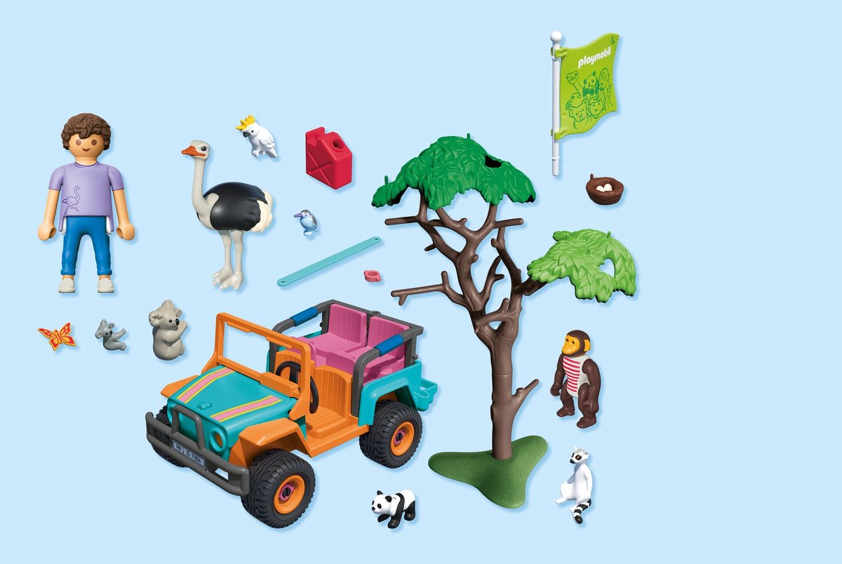 PLAYMOBIL | Animals & Friends | Colourful Off-Road Vehicle | Speelgoed vanaf 4 jaar | Cadeau voor kinderen | Stimuleert creativiteit & avontuurlijke geest | Met figuren, Voertuig & Accessoires | 71854 – foto 3