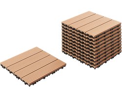 BELIANI ATELETA - Terrastegels set van 11 - Lichtbruin - WPC