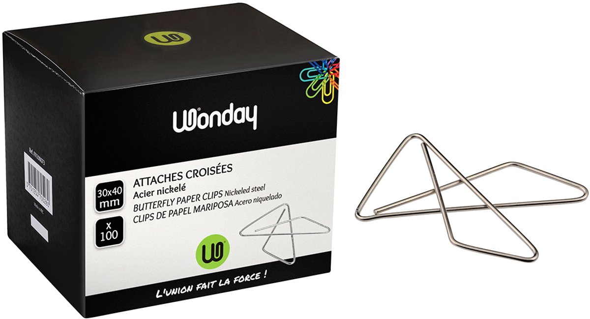 Wonday vlinderclips vernikkeld 47 x 53 mm