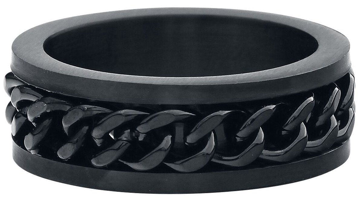 etnox Mesh Steel Unisex Ring - zwart - S